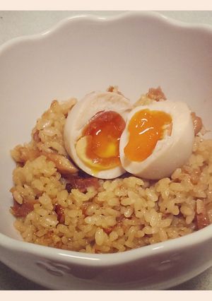 煮卵の漬け汁リメイク☆中華風炊き込みご飯-レシピのメイン写真