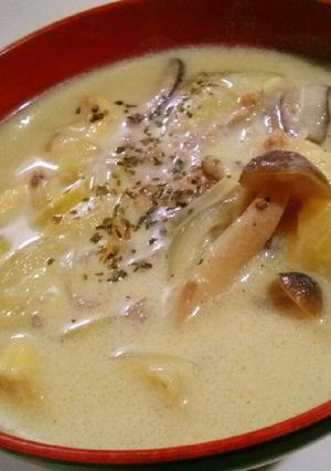 暖まる☆豆乳キノコ具沢山煮-レシピのメイン写真