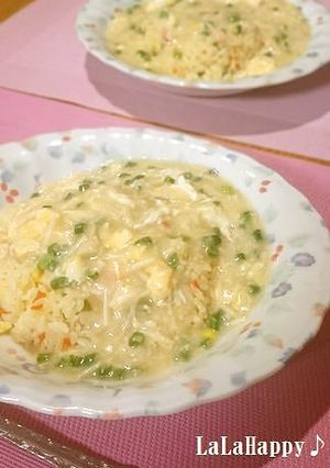 ふわふわ卵のあんかけチャーハン♪-レシピのメイン写真
