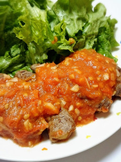 牛肉のトマトソース添え-レシピのメイン写真