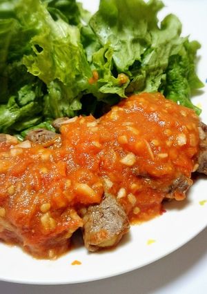 牛肉のトマトソース添え-レシピのメイン写真