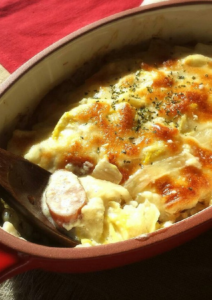 濃厚うまぁ♡白菜と長いもの和風グラタン-レシピのメイン写真