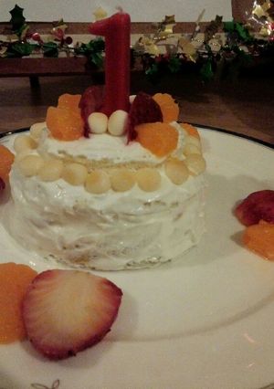 1歳バースデー☆離乳食ケーキ-レシピのメイン写真