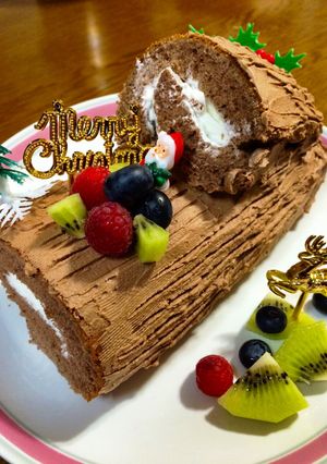 簡単！クリスマスにブッシュドノエル-レシピのメイン写真
