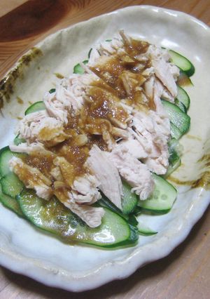 ゆで鶏のマスドレかけ-レシピのメイン写真