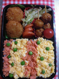 鮭フレーク&卵そぼろ弁当-レシピのメイン写真