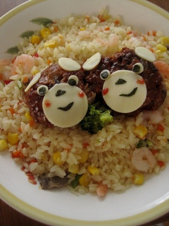デコくまのせピラフ-レシピのメイン写真