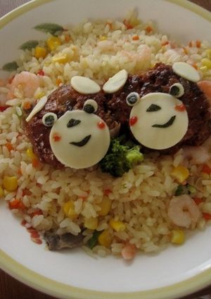デコくまのせピラフ-レシピのメイン写真