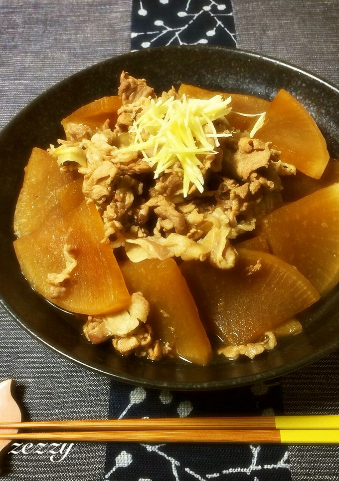 生姜が香る！豚肉と大根のこっくり煮-レシピのメイン写真