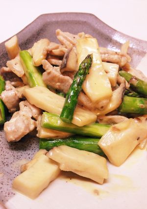 鶏肉とアスパラのチーズマヨ炒め-レシピのメイン写真