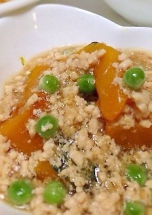 98kcal♡絶品！かぼちゃ鶏そぼろあん-レシピのメイン写真