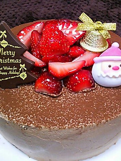 °*チョコ生☆クリスマスケーキ*゜-レシピのメイン写真