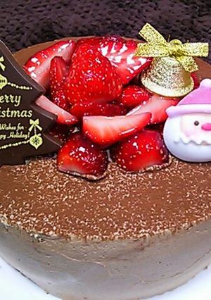 °＊チョコ生☆クリスマスケーキ＊゜-レシピのメイン写真