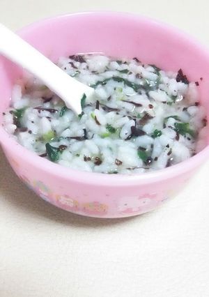 離乳食中期*ひじきとほうれん草のお粥♡-レシピのメイン写真
