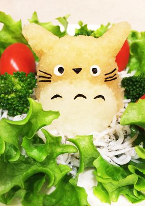 大根おろしアート☆トトロ☆しらすのサラダ-レシピのメイン写真