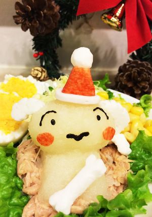 大根おろしアート☆サンタシロ☆ツナサラダ-レシピのメイン写真