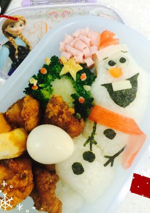 アナ雪☆オラフ クリスマス☆お弁当-レシピのメイン写真