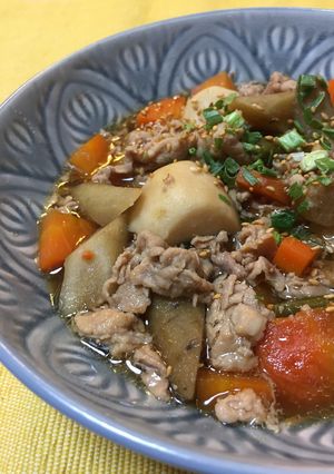 豚肉と根菜の甘辛煮-レシピのメイン写真