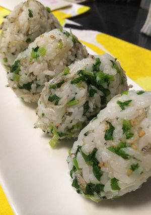 大根の葉で。菜飯のおにぎり。-レシピのメイン写真