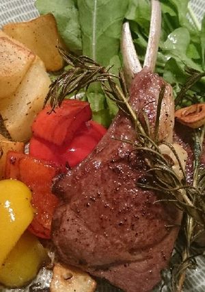 ラムチョップと焼き野菜-レシピのメイン写真