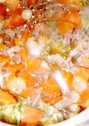 白菜とツナ缶のお手軽ぽかぽかお鍋♪-レシピのメイン写真