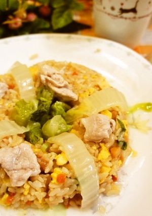 冷凍炒飯に一工夫！豚と白菜のあんかけ炒飯-レシピのメイン写真