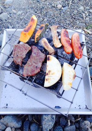 焼肉(うし,かぼちゃ,時間).焼酎-レシピのメイン写真