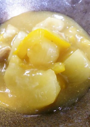 かぶと鶏肉の柚子味噌あんかけ-レシピのメイン写真