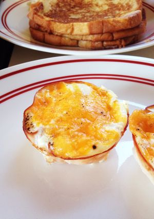 ホテル朝食みたい簡単ハムエッグ-レシピのメイン写真