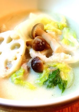 ♡簡単美肌♡れんこん白菜クリーム煮-レシピのメイン写真