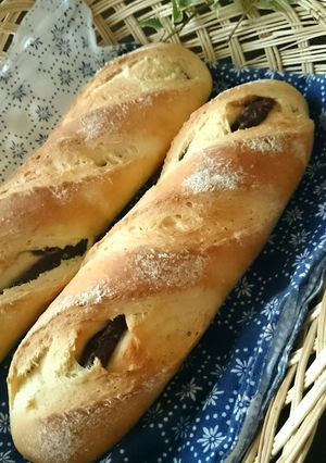 手捏ね☆粒あん入りソフトフランスパン★-レシピのメイン写真