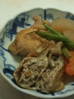 袋煮と野菜の炊き合わせ-レシピのメイン写真