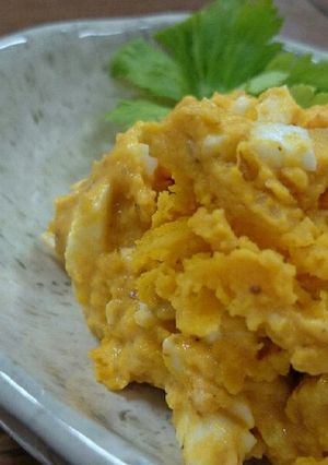 シンプルに♪かぼちゃと卵の胡麻マヨサラダ-レシピのメイン写真