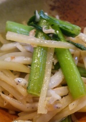 かぶの葉としらすの炒め物-レシピのメイン写真