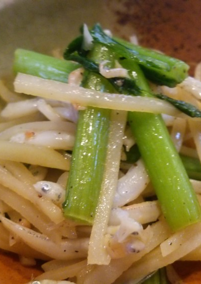 かぶの葉としらすの炒め物-レシピのメイン写真