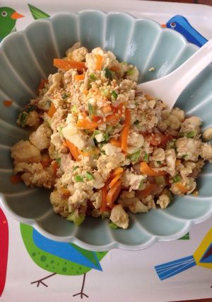 小学生が作る!簡単、激ウマ炒り豆腐!-レシピのメイン写真