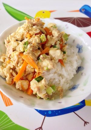 激ウマ!忙しい朝に!炒り豆腐丼-レシピのメイン写真