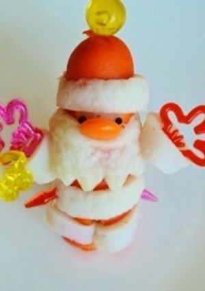 ちくわと赤ウィンナーとピックでサンタ♪-レシピのメイン写真