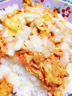 キム玉チーズ丼-レシピのメイン写真