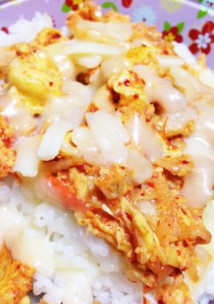 キム玉チーズ丼-レシピのメイン写真