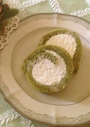☆ふわふわ簡単♪抹茶ロールケーキ☆-レシピのメイン写真