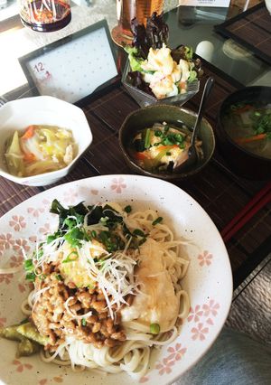 寒い日でも♪ネバネバぶっかけうどん-レシピのメイン写真