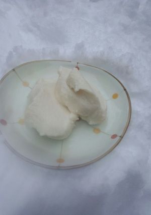 雪が降ったら！雪で作るアイス♪-レシピのメイン写真