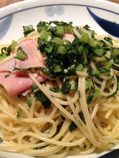 大根の葉とハムのパスタ-レシピのメイン写真