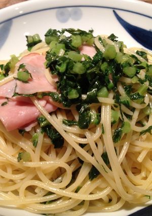 大根の葉とハムのパスタ-レシピのメイン写真
