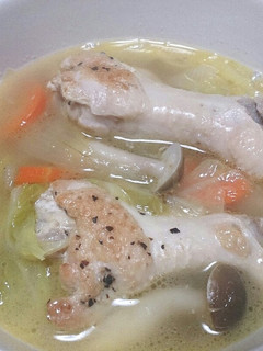 白菜と手羽元のにんにくバタースープ-レシピのメイン写真