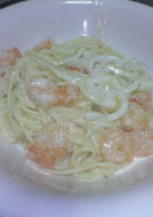 簡単！海老とたらこのクリームスパゲッティ-レシピのメイン写真