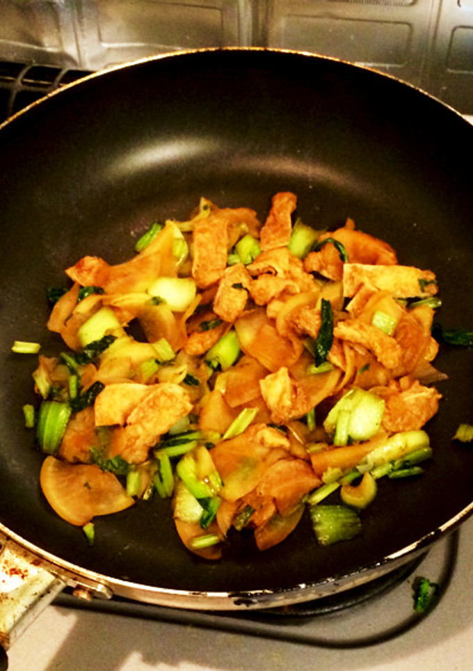 大根＆大根葉＆油揚げ＆青梗菜の甘辛炒め◎-レシピのメイン写真