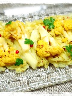 キャベツとカリフラワーのカレーマリネ-レシピのメイン写真