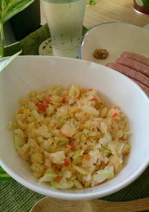 キャベツと鮭フレークのチャーハン-レシピのメイン写真
